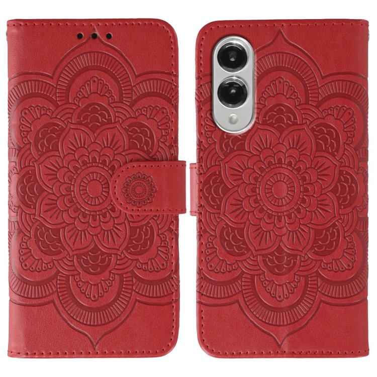 Sun Mandala Embossing Pattern Phone Leather Case, For Samsung Galaxy S26 Edge 5G, For Samsung Galaxy S25 Edge 5G, For Samsung Galaxy S25 / S24 5G, For Samsung Galaxy S25+ / S24+ 5G, For Samsung Galaxy S21 5G