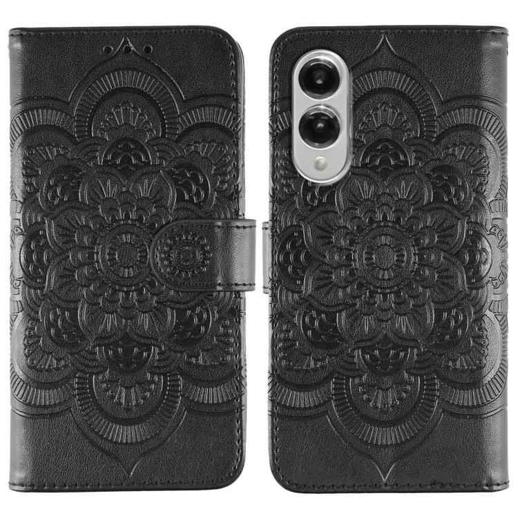Sun Mandala Embossing Pattern Phone Leather Case, For Samsung Galaxy S26 Edge 5G, For Samsung Galaxy S25 Edge 5G, For Samsung Galaxy S25 / S24 5G, For Samsung Galaxy S25+ / S24+ 5G, For Samsung Galaxy S21 5G
