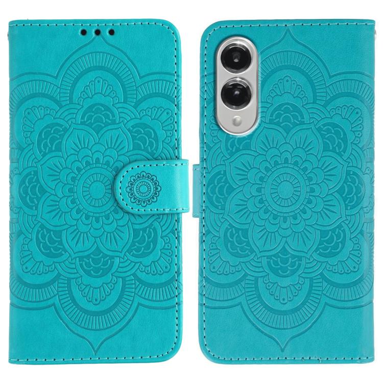 Sun Mandala Embossing Pattern Phone Leather Case, For Samsung Galaxy S26 Edge 5G, For Samsung Galaxy S25 Edge 5G, For Samsung Galaxy S25 / S24 5G, For Samsung Galaxy S25+ / S24+ 5G, For Samsung Galaxy S21 5G