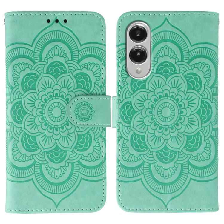 Sun Mandala Embossing Pattern Phone Leather Case, For Samsung Galaxy S26 Edge 5G, For Samsung Galaxy S25 Edge 5G, For Samsung Galaxy S25 / S24 5G, For Samsung Galaxy S25+ / S24+ 5G, For Samsung Galaxy S21 5G