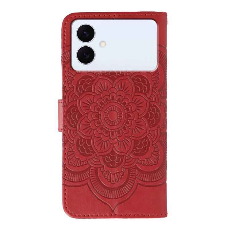 Sun Mandala Embossing Pattern Phone Leather Case, For Samsung Galaxy S26 Edge 5G, For Samsung Galaxy S25 Edge 5G, For Samsung Galaxy S25 / S24 5G, For Samsung Galaxy S25+ / S24+ 5G, For Samsung Galaxy S21 5G