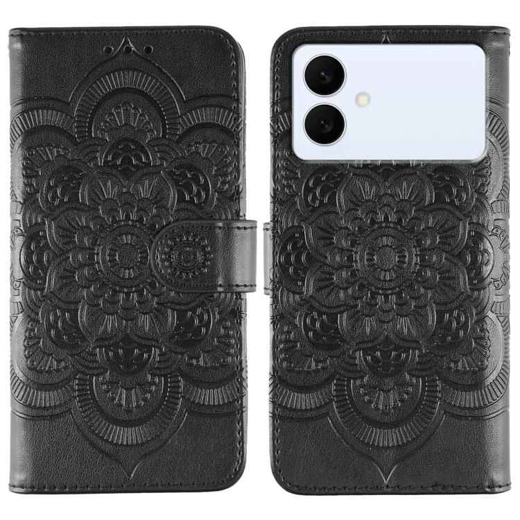 Sun Mandala Embossing Pattern Phone Leather Case, For Samsung Galaxy S26 Edge 5G, For Samsung Galaxy S25 Edge 5G, For Samsung Galaxy S25 / S24 5G, For Samsung Galaxy S25+ / S24+ 5G, For Samsung Galaxy S21 5G