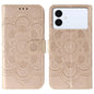 Sun Mandala Embossing Pattern Phone Leather Case, For Samsung Galaxy S26 Edge 5G, For Samsung Galaxy S25 Edge 5G, For Samsung Galaxy S25 / S24 5G, For Samsung Galaxy S25+ / S24+ 5G, For Samsung Galaxy S21 5G