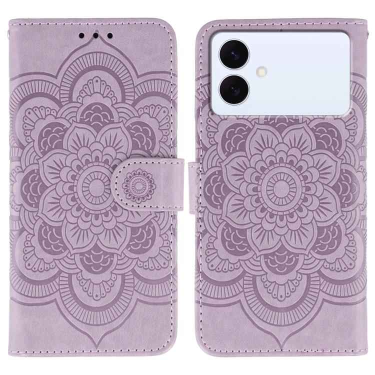 Sun Mandala Embossing Pattern Phone Leather Case, For Samsung Galaxy S26 Edge 5G, For Samsung Galaxy S25 Edge 5G, For Samsung Galaxy S25 / S24 5G, For Samsung Galaxy S25+ / S24+ 5G, For Samsung Galaxy S21 5G