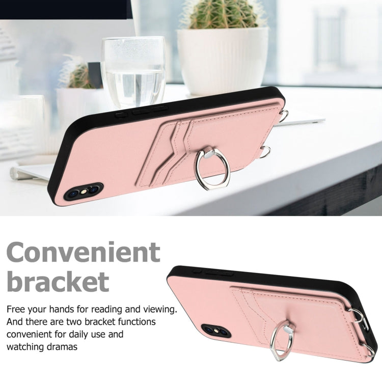 R20 Crossbody Rope Ring Card Holder Phone Case