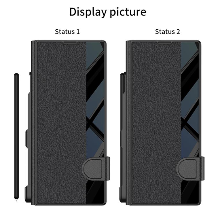 GKK Integrated Full Coverage Flip Phone Case with Pen Slot, Not Included Pen