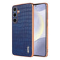 AZNS Electroplated Frame Crocodile Texture Full Coverage Phone Case, For Galaxy S26 FE 5G, For Samsung Galaxy S26+ 5G, For Samsung Galaxy S26 Ultra 5G, For Samsung Galaxy S26 5G, For Samsung Galaxy S25 Edge 5G, For Samsung Galaxy S25 5G                ...