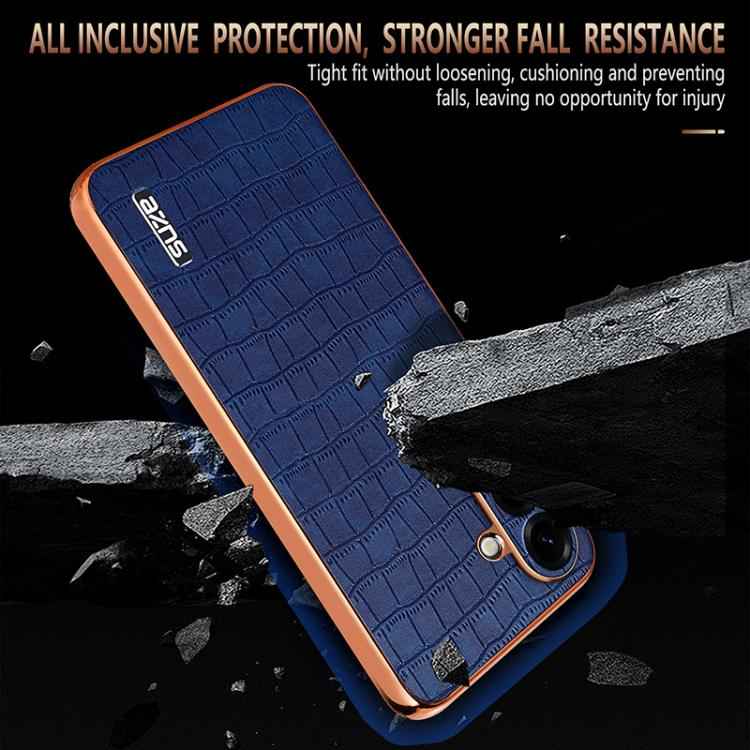 AZNS Electroplated Frame Crocodile Texture Full Coverage Phone Case, For Samsung Galaxy S26+ 5G, For Samsung Galaxy S26 Ultra 5G, For Samsung Galaxy S26 5G, For Samsung Galaxy S25 Edge 5G, For Samsung Galaxy S25 5G, For Samsung Galaxy S25+ 5G          ...