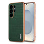AZNS Electroplated Frame Crocodile Texture Full Coverage Phone Case, For Galaxy S26 FE 5G, For Samsung Galaxy S26+ 5G, For Samsung Galaxy S26 Ultra 5G, For Samsung Galaxy S26 5G, For Samsung Galaxy S25 Edge 5G, For Samsung Galaxy S25 5G                ...