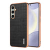 AZNS Electroplated Frame Crocodile Texture Full Coverage Phone Case, For Galaxy S26 FE 5G, For Samsung Galaxy S26+ 5G, For Samsung Galaxy S26 Ultra 5G, For Samsung Galaxy S26 5G, For Samsung Galaxy S25 Edge 5G, For Samsung Galaxy S25 5G                ...
