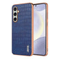 AZNS Electroplated Frame Crocodile Texture Full Coverage Phone Case, For Galaxy S26 FE 5G, For Samsung Galaxy S26+ 5G, For Samsung Galaxy S26 Ultra 5G, For Samsung Galaxy S26 5G, For Samsung Galaxy S25 Edge 5G, For Samsung Galaxy S25 5G                ...