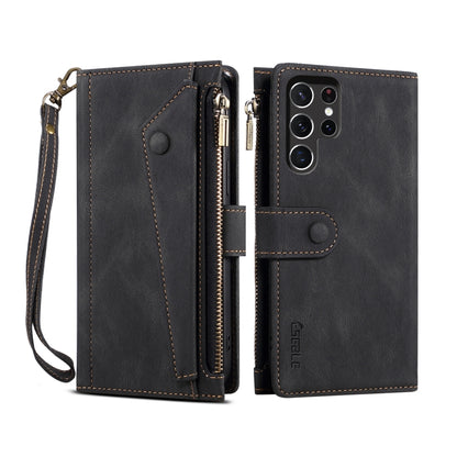 ESEBLE Retro Frosted RFID Flip Leather Phone Case, For Samsung Galaxy S26+ 5G, For Samsung Galaxy S26 Ultra 5G, For Samsung Galaxy S26 5G, For Samsung Galaxy S25 FE 5G, For Samsung Galaxy S25 Edge 5G, For Samsung Galaxy S25 5G, For Samsung Galaxy S25+ ...