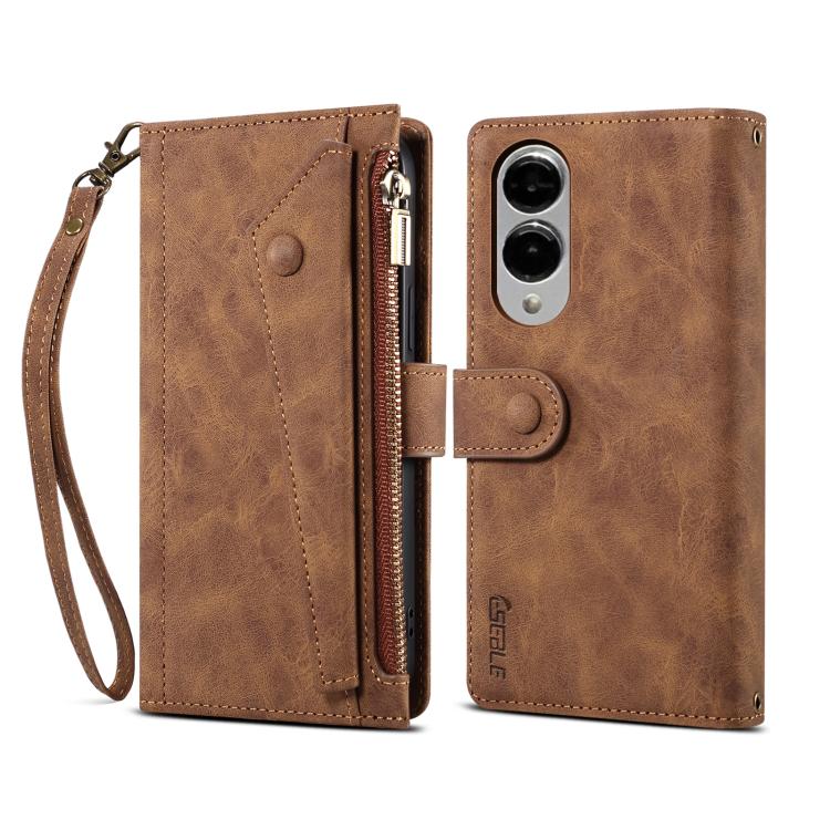 ESEBLE Retro Frosted RFID Flip Leather Phone Case, For Samsung Galaxy S26+ 5G, For Samsung Galaxy S26 Ultra 5G, For Samsung Galaxy S26 5G, For Samsung Galaxy S25 FE 5G, For Samsung Galaxy S25 Edge 5G, For Samsung Galaxy S25 5G, For Samsung Galaxy S25+ ...
