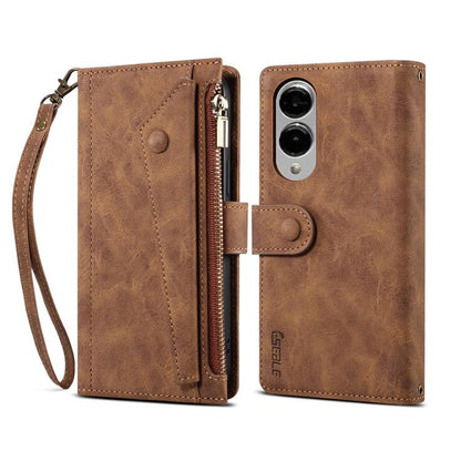 ESEBLE Retro Frosted RFID Flip Leather Phone Case, For Samsung Galaxy S26+ 5G, For Samsung Galaxy S26 Ultra 5G, For Samsung Galaxy S26 5G, For Samsung Galaxy S25 FE 5G, For Samsung Galaxy S25 Edge 5G, For Samsung Galaxy S25 5G, For Samsung Galaxy S25+ ...