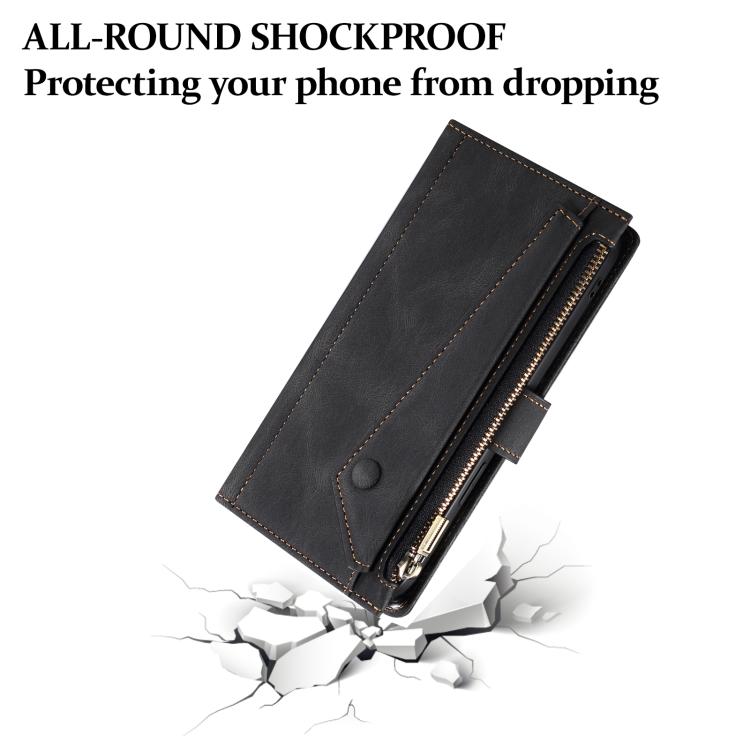 ESEBLE Retro Frosted RFID Flip Leather Phone Case, For Samsung Galaxy S26+ 5G, For Samsung Galaxy S26 Ultra 5G, For Samsung Galaxy S26 5G, For Samsung Galaxy S25 FE 5G, For Samsung Galaxy S25 Edge 5G, For Samsung Galaxy S25 5G, For Samsung Galaxy S25+ ...