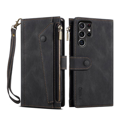 ESEBLE Retro Frosted RFID Flip Leather Phone Case, For Samsung Galaxy S26+ 5G, For Samsung Galaxy S26 Ultra 5G, For Samsung Galaxy S26 5G, For Samsung Galaxy S25 FE 5G, For Samsung Galaxy S25 Edge 5G, For Samsung Galaxy S25 5G, For Samsung Galaxy S25+ ...