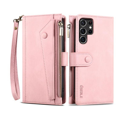 ESEBLE Retro Frosted RFID Flip Leather Phone Case, For Samsung Galaxy S26+ 5G, For Samsung Galaxy S26 Ultra 5G, For Samsung Galaxy S26 5G, For Samsung Galaxy S25 FE 5G, For Samsung Galaxy S25 Edge 5G, For Samsung Galaxy S25 5G, For Samsung Galaxy S25+ ...
