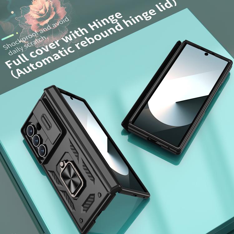 Sliding Window Hinge Phone Case with Ring Stand