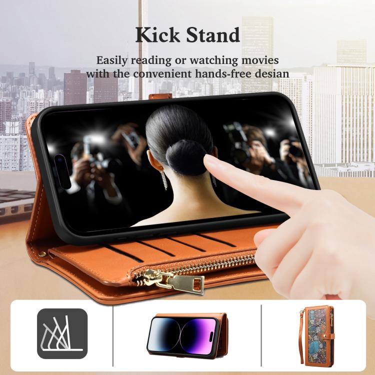ESEBLE Star Series Lanyard Zipper Wallet RFID Leather Case, For Samsung Galaxy S26+ 5G, For Samsung Galaxy S26 Ultra 5G, For Samsung Galaxy S26 5G, For Samsung Galaxy S25 FE 5G, For Samsung Galaxy S25 Edge 5G, For Samsung Galaxy S25 5G                 ...