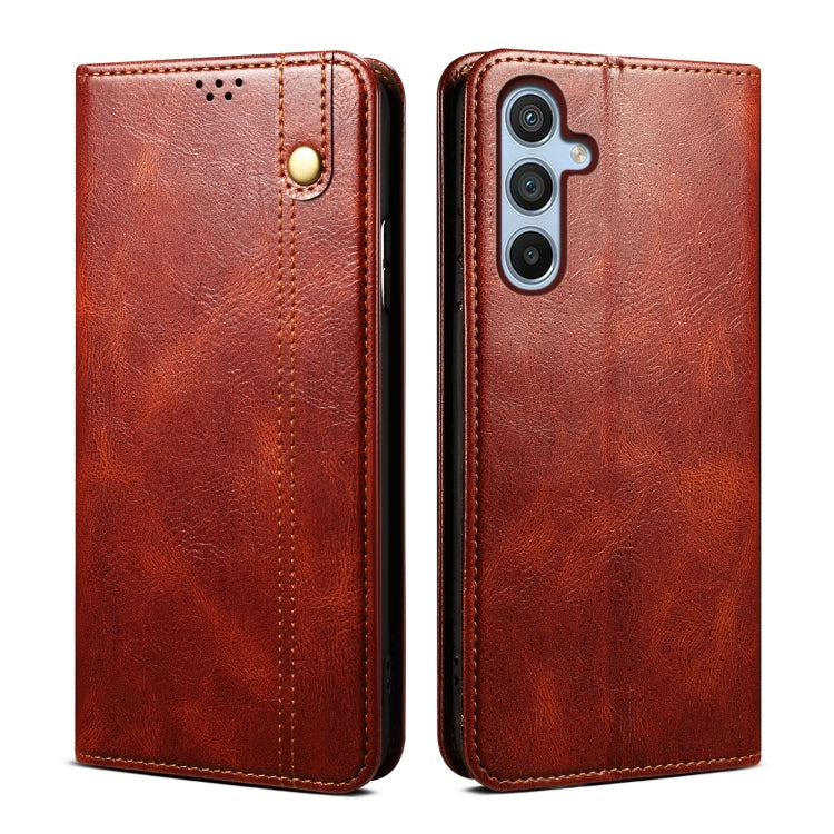 Oil Wax Crazy Horse Texture Leather Phone Case, For Samsung Galaxy S26+ 5G, For Samsung Galaxy S26 Ultra 5G, For Samsung Galaxy S26 5G, For Samsung Galaxy S25 FE 5G, For Samsung Galaxy S25 Edge 5G, For Samsung Galaxy S25 5G, For Samsung Galaxy S25+ 5G ...