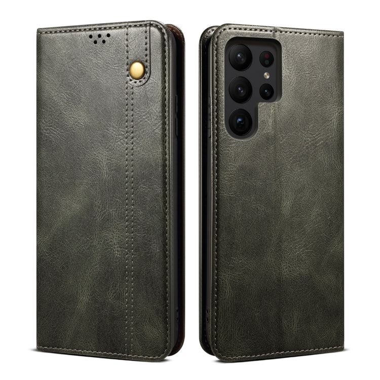 Oil Wax Crazy Horse Texture Leather Phone Case, For Samsung Galaxy S26+ 5G, For Samsung Galaxy S26 Ultra 5G, For Samsung Galaxy S26 5G, For Samsung Galaxy S25 FE 5G, For Samsung Galaxy S25 Edge 5G, For Samsung Galaxy S25 5G, For Samsung Galaxy S25+ 5G ...
