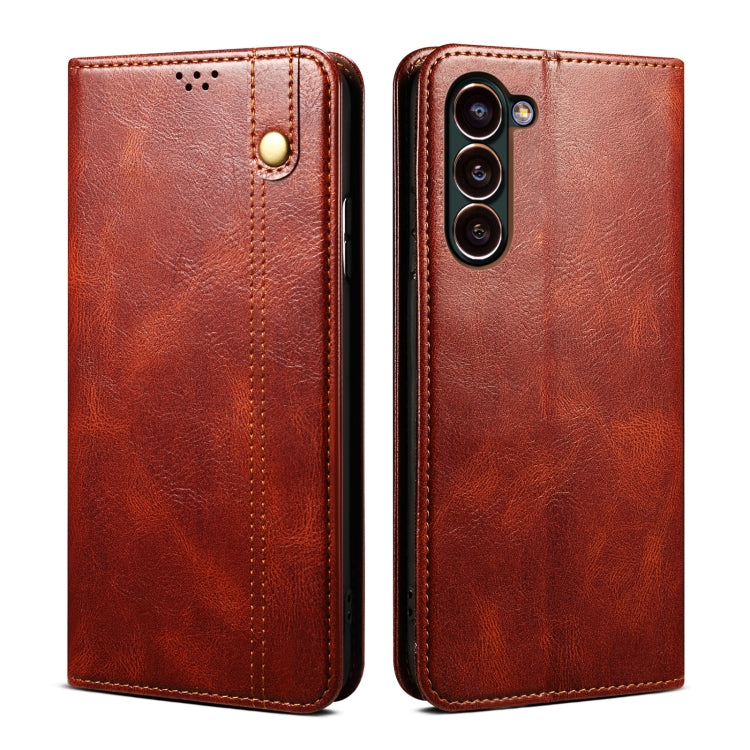 Oil Wax Crazy Horse Texture Leather Phone Case, For Samsung Galaxy S26+ 5G, For Samsung Galaxy S26 Ultra 5G, For Samsung Galaxy S26 5G, For Samsung Galaxy S25 FE 5G, For Samsung Galaxy S25 Edge 5G, For Samsung Galaxy S25 5G, For Samsung Galaxy S25+ 5G ...