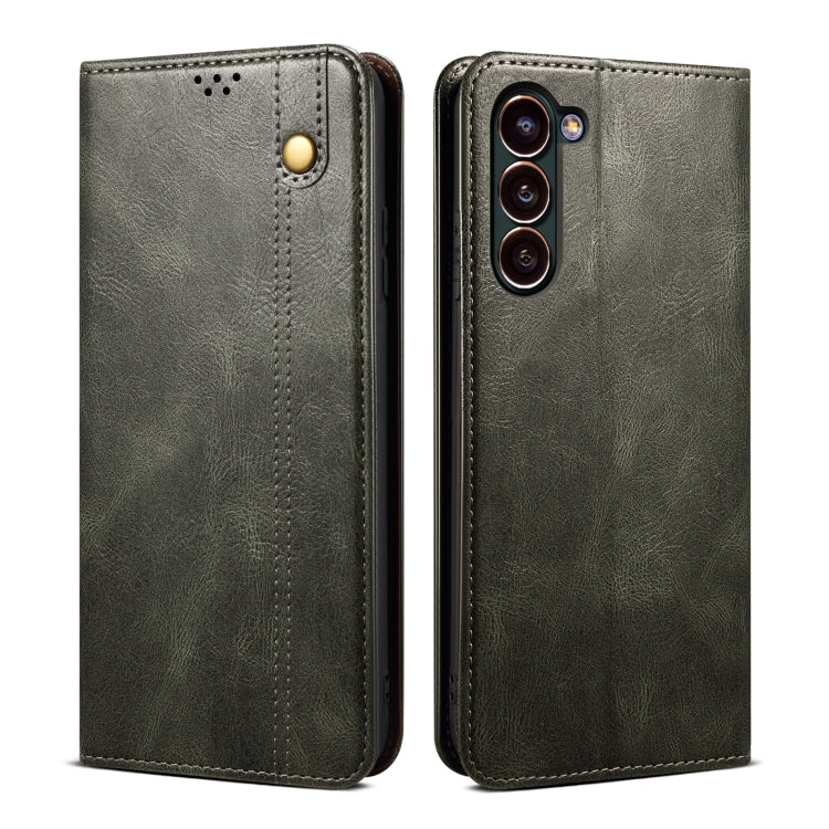 Oil Wax Crazy Horse Texture Leather Phone Case, For Samsung Galaxy S26+ 5G, For Samsung Galaxy S26 Ultra 5G, For Samsung Galaxy S26 5G, For Samsung Galaxy S25 FE 5G, For Samsung Galaxy S25 Edge 5G, For Samsung Galaxy S25 5G, For Samsung Galaxy S25+ 5G ...