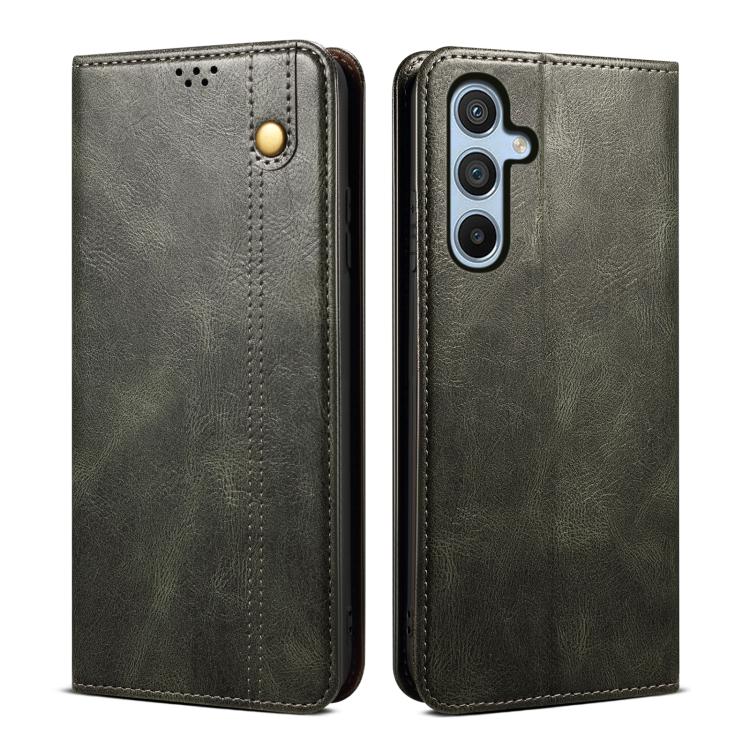 Oil Wax Crazy Horse Texture Leather Phone Case, For Samsung Galaxy S26+ 5G, For Samsung Galaxy S26 Ultra 5G, For Samsung Galaxy S26 5G, For Samsung Galaxy S25 FE 5G, For Samsung Galaxy S25 Edge 5G, For Samsung Galaxy S25 5G, For Samsung Galaxy S25+ 5G ...