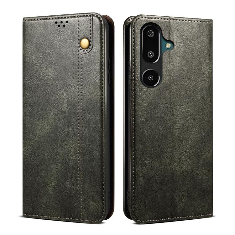 Oil Wax Crazy Horse Texture Leather Phone Case, For Samsung Galaxy S26+ 5G, For Samsung Galaxy S26 Ultra 5G, For Samsung Galaxy S26 5G, For Samsung Galaxy S25 FE 5G, For Samsung Galaxy S25 Edge 5G, For Samsung Galaxy S25 5G, For Samsung Galaxy S25+ 5G ...