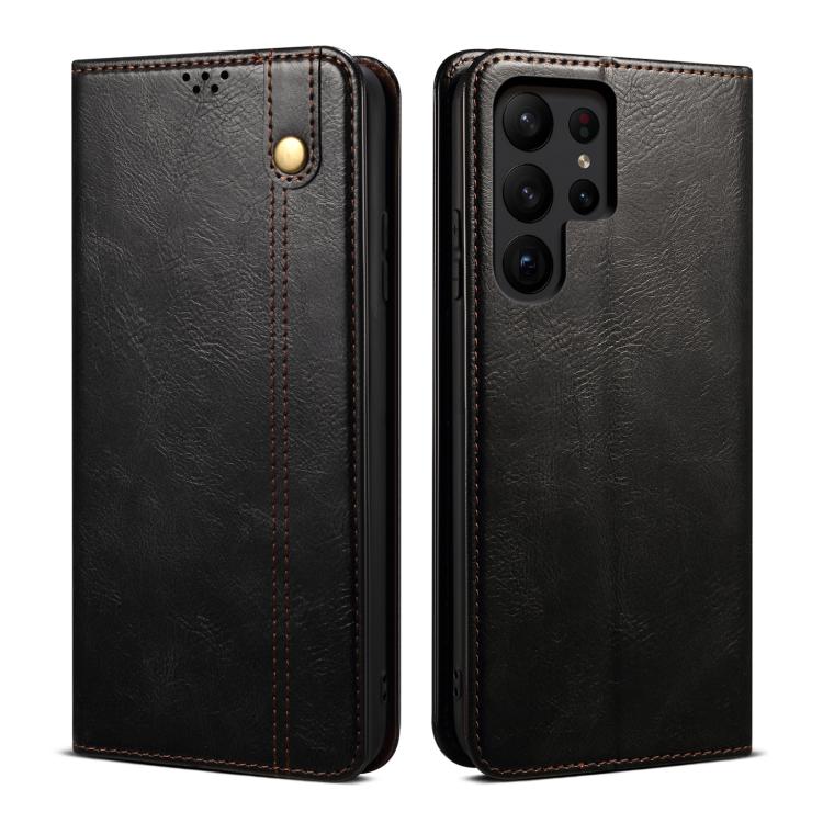 Oil Wax Crazy Horse Texture Leather Phone Case, For Samsung Galaxy S26+ 5G, For Samsung Galaxy S26 Ultra 5G, For Samsung Galaxy S26 5G, For Samsung Galaxy S25 FE 5G, For Samsung Galaxy S25 Edge 5G, For Samsung Galaxy S25 5G, For Samsung Galaxy S25+ 5G ...