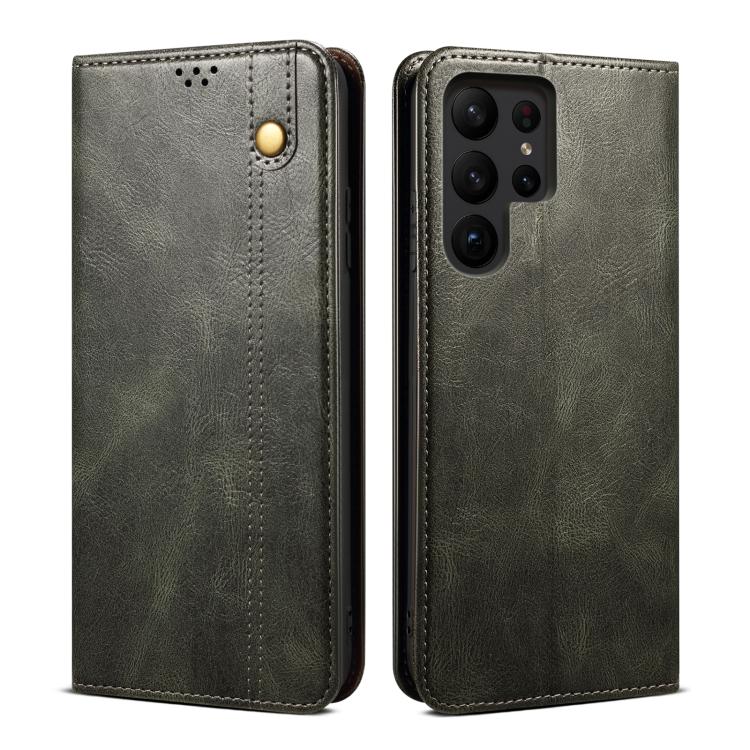Oil Wax Crazy Horse Texture Leather Phone Case, For Samsung Galaxy S26+ 5G, For Samsung Galaxy S26 Ultra 5G, For Samsung Galaxy S26 5G, For Samsung Galaxy S25 FE 5G, For Samsung Galaxy S25 Edge 5G, For Samsung Galaxy S25 5G, For Samsung Galaxy S25+ 5G ...