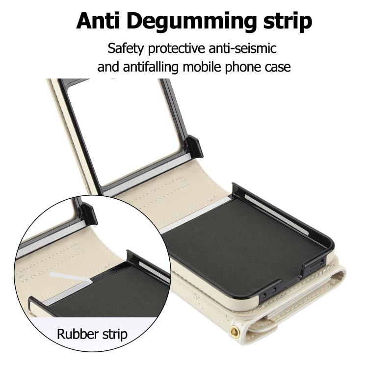 Splicing Rhombic Texture Phone Case with Long & Short Lanyard, Not Included Pen