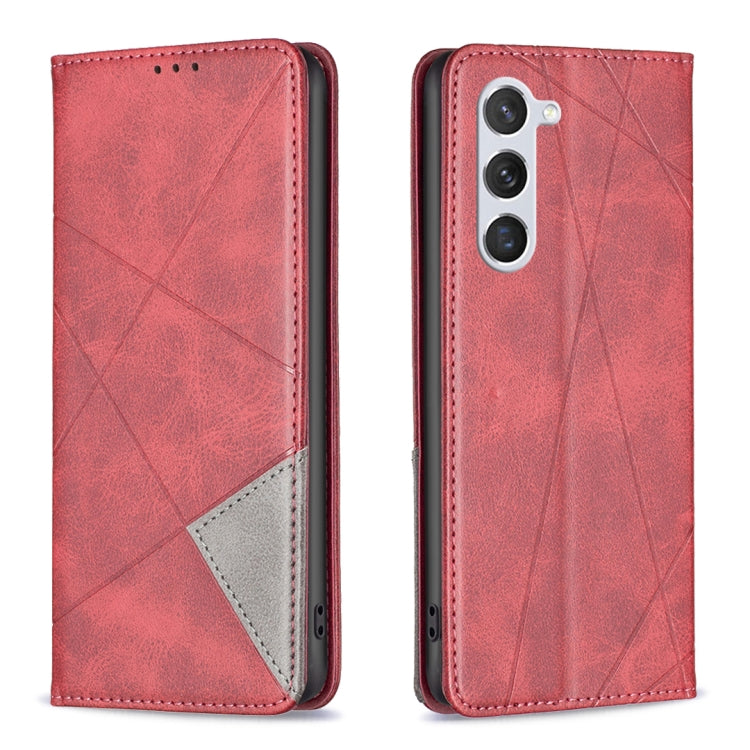 Rhombus Texture Magnetic Leather Phone Case, For Samsung Galaxy S25 Edge 5G, For Samsung Galaxy S25 5G, For Samsung Galaxy S25+ 5G, For Samsung Galaxy S25 Ultra 5G, For Samsung Galaxy S24 FE 5G