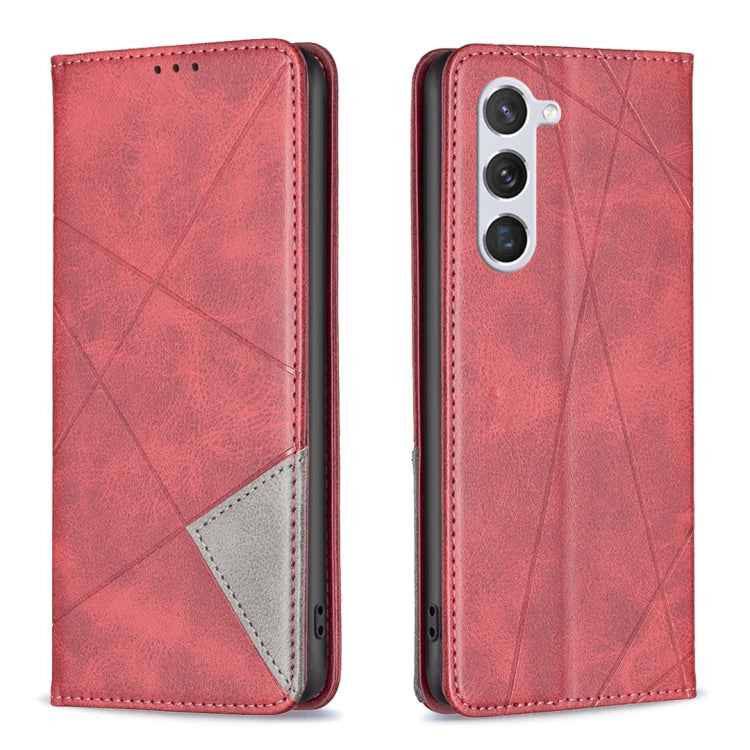 Rhombus Texture Magnetic Leather Phone Case, For Samsung Galaxy S25 Edge 5G, For Samsung Galaxy S25 5G, For Samsung Galaxy S25+ 5G, For Samsung Galaxy S25 Ultra 5G, For Samsung Galaxy S24 FE 5G
