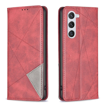 Rhombus Texture Magnetic Leather Phone Case, For Samsung Galaxy S25 Edge 5G, For Samsung Galaxy S25 5G, For Samsung Galaxy S25+ 5G, For Samsung Galaxy S25 Ultra 5G, For Samsung Galaxy S24 FE 5G
