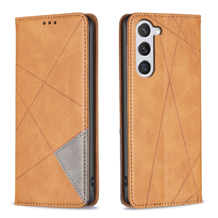 Rhombus Texture Magnetic Leather Phone Case, For Samsung Galaxy S25 Edge 5G, For Samsung Galaxy S25 5G, For Samsung Galaxy S25+ 5G, For Samsung Galaxy S25 Ultra 5G, For Samsung Galaxy S24 FE 5G