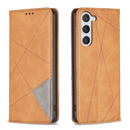 Rhombus Texture Magnetic Leather Phone Case, For Samsung Galaxy S25 Edge 5G, For Samsung Galaxy S25 5G, For Samsung Galaxy S25+ 5G, For Samsung Galaxy S25 Ultra 5G, For Samsung Galaxy S24 FE 5G