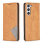 Rhombus Texture Magnetic Leather Phone Case, For Samsung Galaxy S25 Edge 5G, For Samsung Galaxy S25 5G, For Samsung Galaxy S25+ 5G, For Samsung Galaxy S25 Ultra 5G, For Samsung Galaxy S24 FE 5G