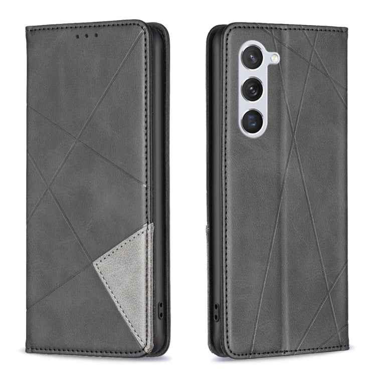 Rhombus Texture Magnetic Leather Phone Case, For Samsung Galaxy S25 Edge 5G, For Samsung Galaxy S25 5G, For Samsung Galaxy S25+ 5G, For Samsung Galaxy S25 Ultra 5G, For Samsung Galaxy S24 FE 5G