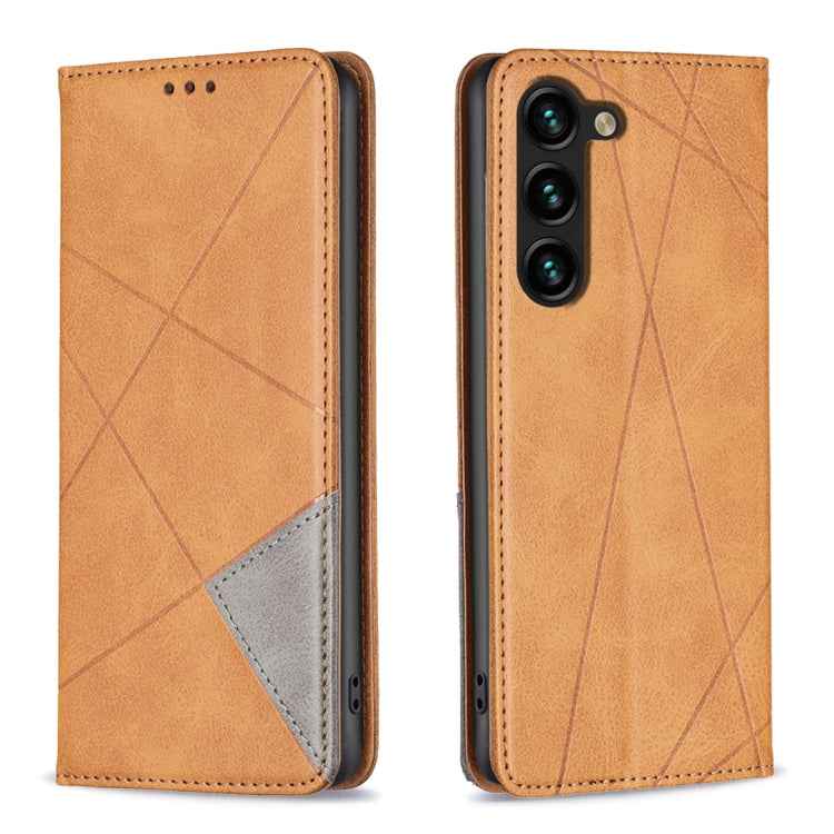 Rhombus Texture Magnetic Leather Phone Case, For Samsung Galaxy S25 Edge 5G, For Samsung Galaxy S25 5G, For Samsung Galaxy S25+ 5G, For Samsung Galaxy S25 Ultra 5G, For Samsung Galaxy S24 FE 5G