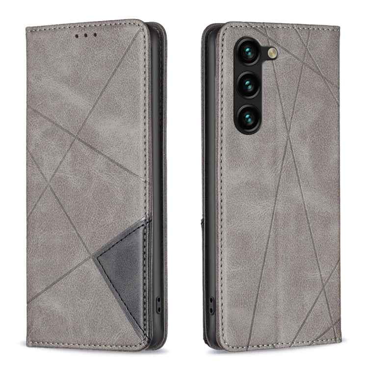 Rhombus Texture Magnetic Leather Phone Case, For Samsung Galaxy S25 Edge 5G, For Samsung Galaxy S25 5G, For Samsung Galaxy S25+ 5G, For Samsung Galaxy S25 Ultra 5G, For Samsung Galaxy S24 FE 5G