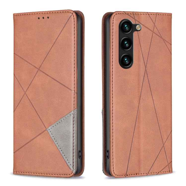 Rhombus Texture Magnetic Leather Phone Case, For Samsung Galaxy S25 Edge 5G, For Samsung Galaxy S25 5G, For Samsung Galaxy S25+ 5G, For Samsung Galaxy S25 Ultra 5G, For Samsung Galaxy S24 FE 5G