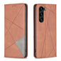 Rhombus Texture Magnetic Leather Phone Case, For Samsung Galaxy S25 Edge 5G, For Samsung Galaxy S25 5G, For Samsung Galaxy S25+ 5G, For Samsung Galaxy S25 Ultra 5G, For Samsung Galaxy S24 FE 5G