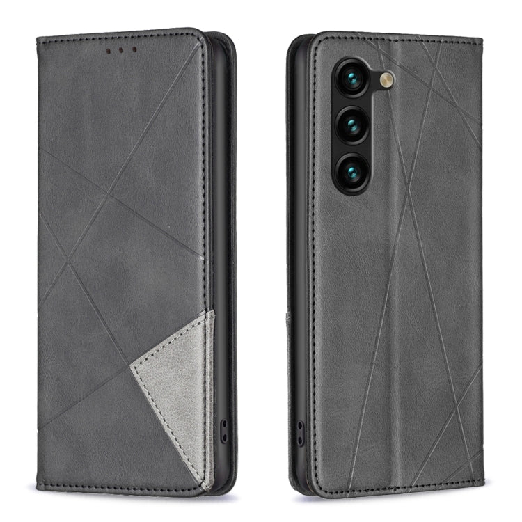 Rhombus Texture Magnetic Leather Phone Case, For Samsung Galaxy S25 Edge 5G, For Samsung Galaxy S25 5G, For Samsung Galaxy S25+ 5G, For Samsung Galaxy S25 Ultra 5G, For Samsung Galaxy S24 FE 5G