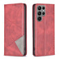Rhombus Texture Magnetic Leather Phone Case, For Samsung Galaxy S25 Edge 5G, For Samsung Galaxy S25 5G, For Samsung Galaxy S25+ 5G, For Samsung Galaxy S25 Ultra 5G, For Samsung Galaxy S24 FE 5G