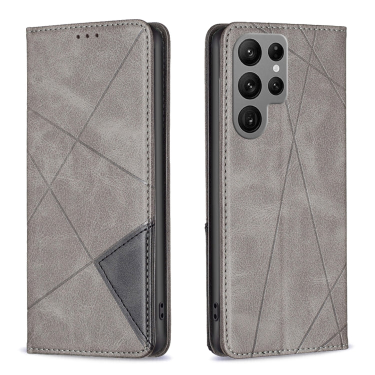 Rhombus Texture Magnetic Leather Phone Case, For Samsung Galaxy S25 Edge 5G, For Samsung Galaxy S25 5G, For Samsung Galaxy S25+ 5G, For Samsung Galaxy S25 Ultra 5G, For Samsung Galaxy S24 FE 5G