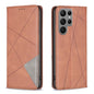 Rhombus Texture Magnetic Leather Phone Case, For Samsung Galaxy S25 Edge 5G, For Samsung Galaxy S25 5G, For Samsung Galaxy S25+ 5G, For Samsung Galaxy S25 Ultra 5G, For Samsung Galaxy S24 FE 5G