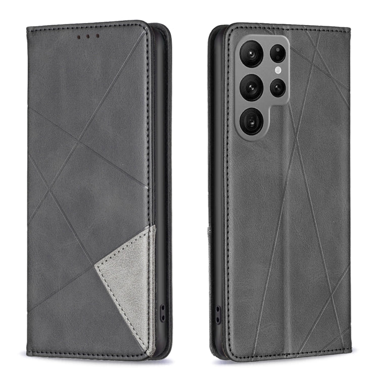 Rhombus Texture Magnetic Leather Phone Case, For Samsung Galaxy S25 Edge 5G, For Samsung Galaxy S25 5G, For Samsung Galaxy S25+ 5G, For Samsung Galaxy S25 Ultra 5G, For Samsung Galaxy S24 FE 5G