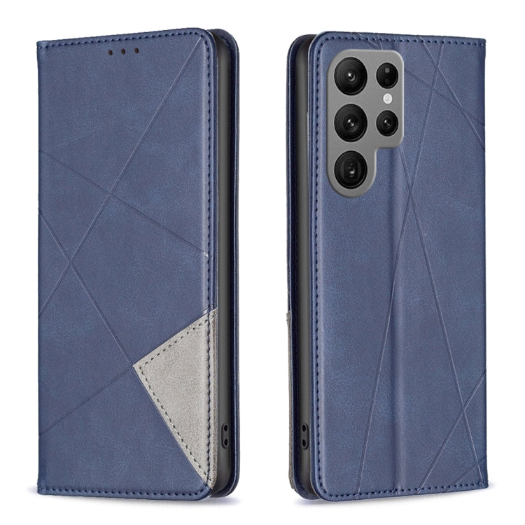 Rhombus Texture Magnetic Leather Phone Case, For Samsung Galaxy S25 Edge 5G, For Samsung Galaxy S25 5G, For Samsung Galaxy S25+ 5G, For Samsung Galaxy S25 Ultra 5G, For Samsung Galaxy S24 FE 5G