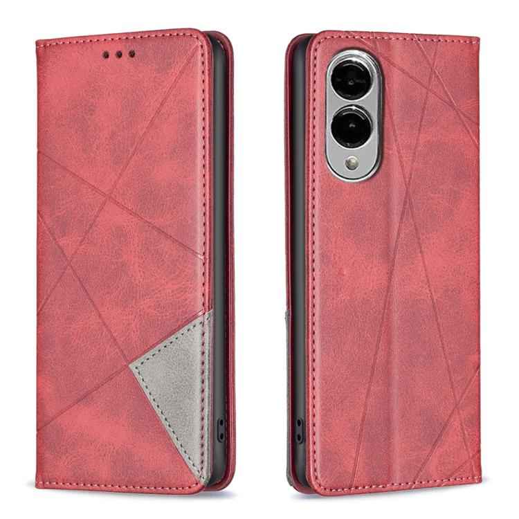 Rhombus Texture Magnetic Leather Phone Case, For Samsung Galaxy S25 Edge 5G, For Samsung Galaxy S25 5G, For Samsung Galaxy S25+ 5G, For Samsung Galaxy S25 Ultra 5G, For Samsung Galaxy S24 FE 5G